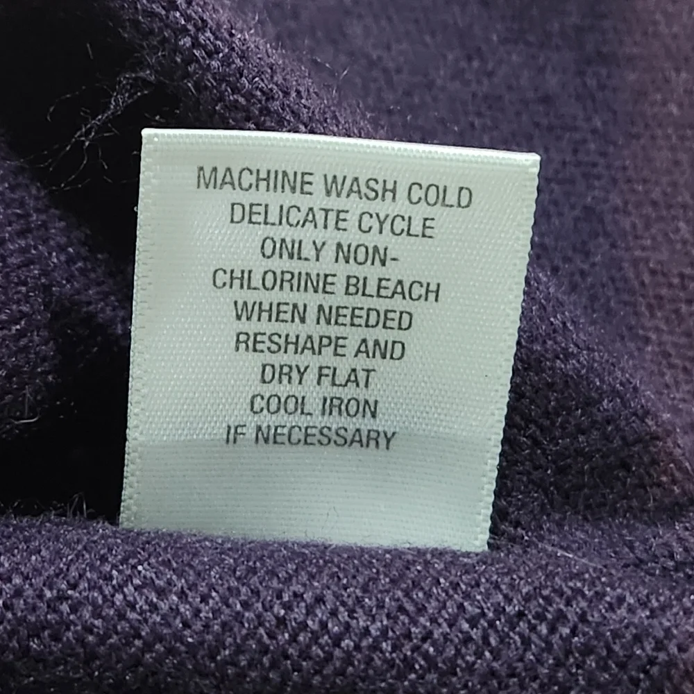 Dressbarn Women's Sweater Dress Purple A-Line Midi ¾ Peasant Sleeve  Size M